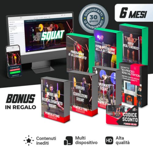 Offerta 2024 Programma di Allenamento Squat - 0 > 200 - Ado Gruzza  e Antonio Contenta - 6 mesi