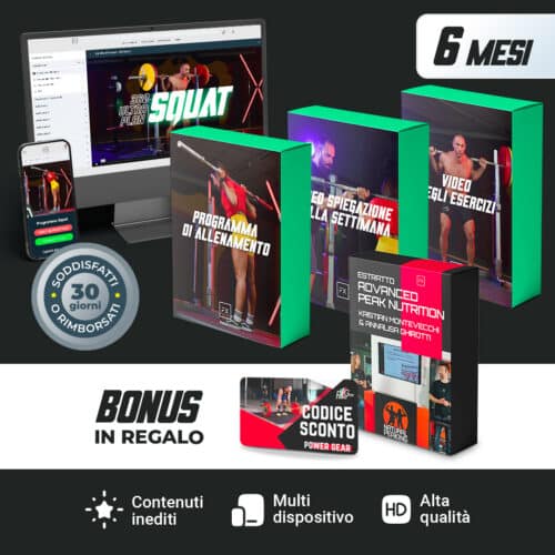 Offerta 2025 Programma di Allenamento Squat - 0 > 200 - Ado Gruzza  e Antonio Contenta - 6 mesi
